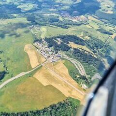 Flugwegposition um 13:16:43: Aufgenommen in der Nähe von Fulda, Deutschland in 1900 Meter